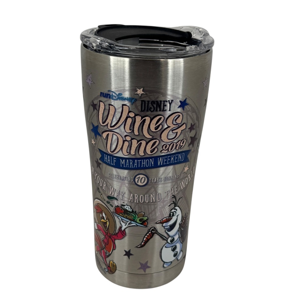 Disney runDisney 2019 Wine & Dine Tervis Tumbler 20oz Mickey Olaf‎ Baloo Timon